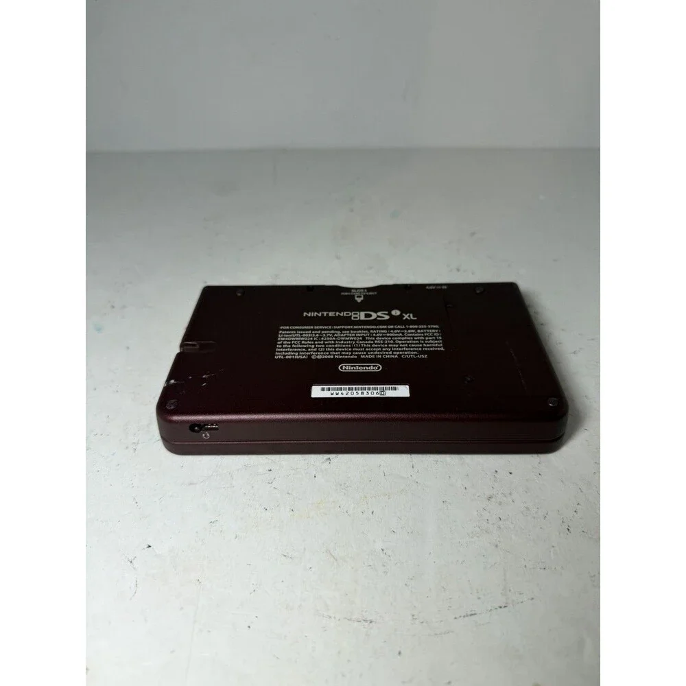 Nintendo DSi XL Wine Red Handheld Console UTL-001 W/11 Games Charger Tested